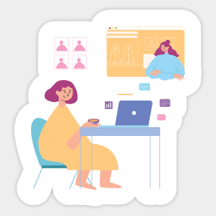 Work From Home Sticker